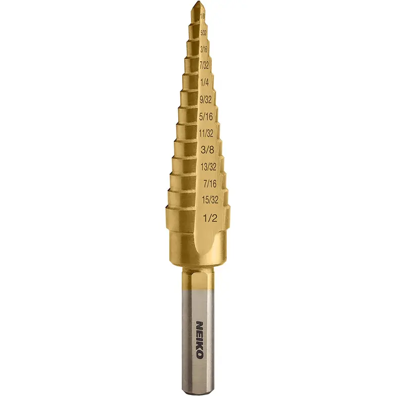 13-Step Titanium-Coated Drill Bit — Hss Core, 1/8" To 1/2" Diameter Range 1