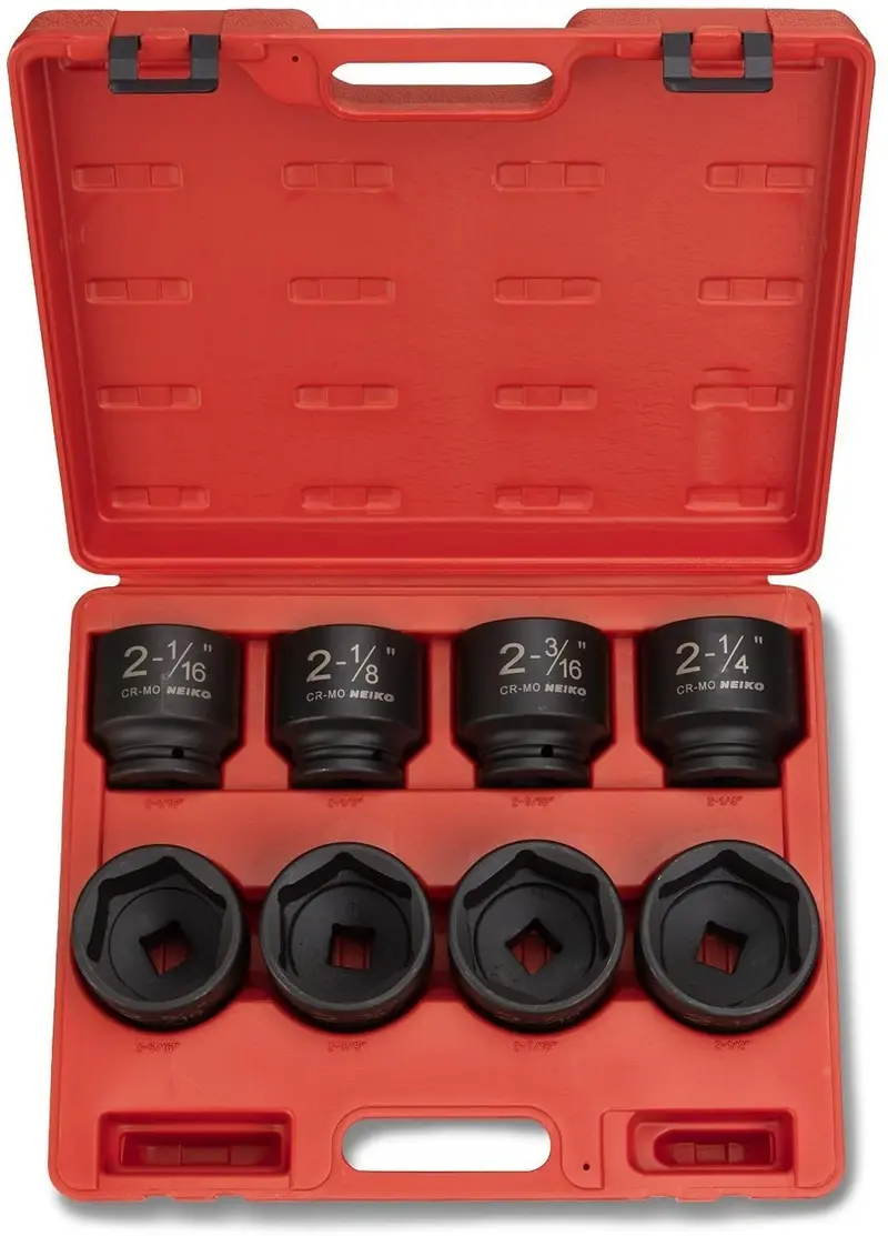 3/4" Drive Jumbo Impact Socket Set — Sae Sizes 2-1/16" To 2-1/2", Chromium-Molybdenum Steel (8-Piece) 1