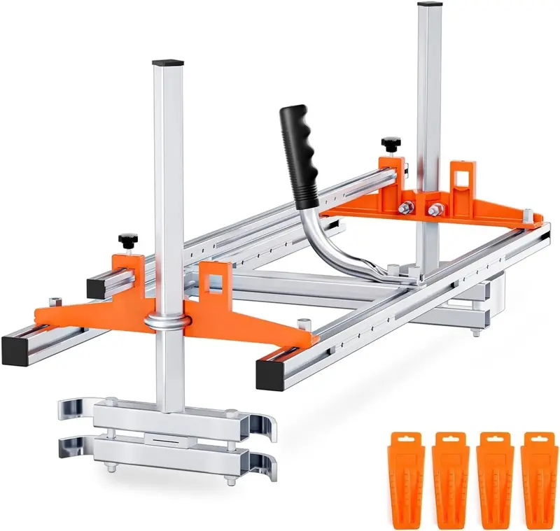 36-Inch Portable Chainsaw Mill Kit With 4-Pack 8-Inch Felling Wedges – U.S. Stock 1
