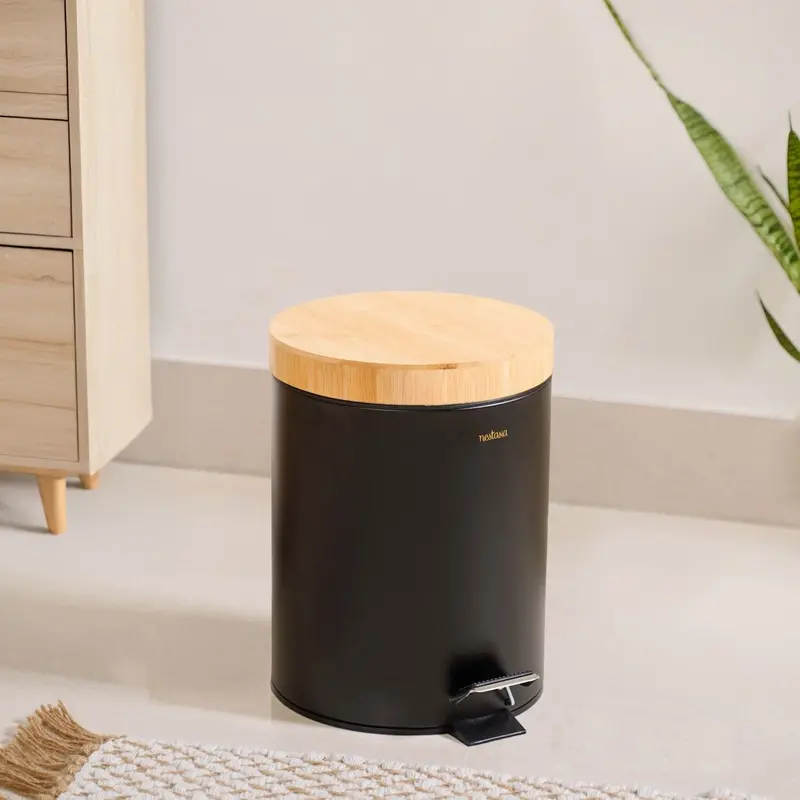 5L Modbin Black Waste Bin With Removable Liner Bucket 1