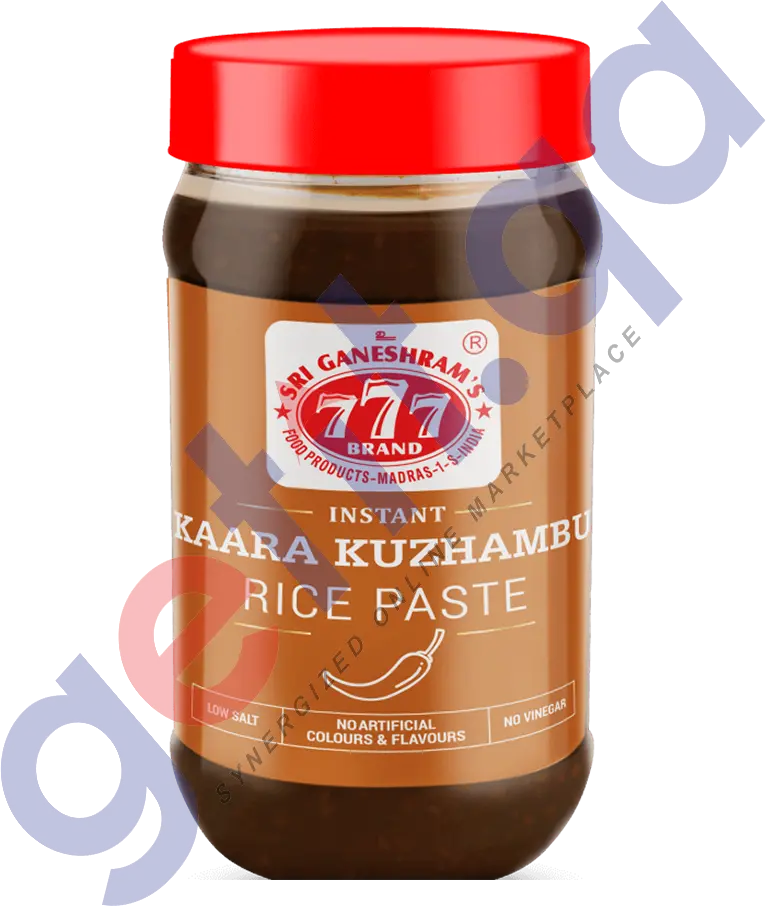 777 Instant Kaara Kuzhambu Rice Paste – Spicy South Indian Vegetable Curry, 300G 1