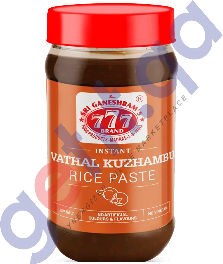 777 Instant Vathal Kuzhambu Rice Paste – Tangy Sun-Dried Lentil & Veg Curry, 300G 1