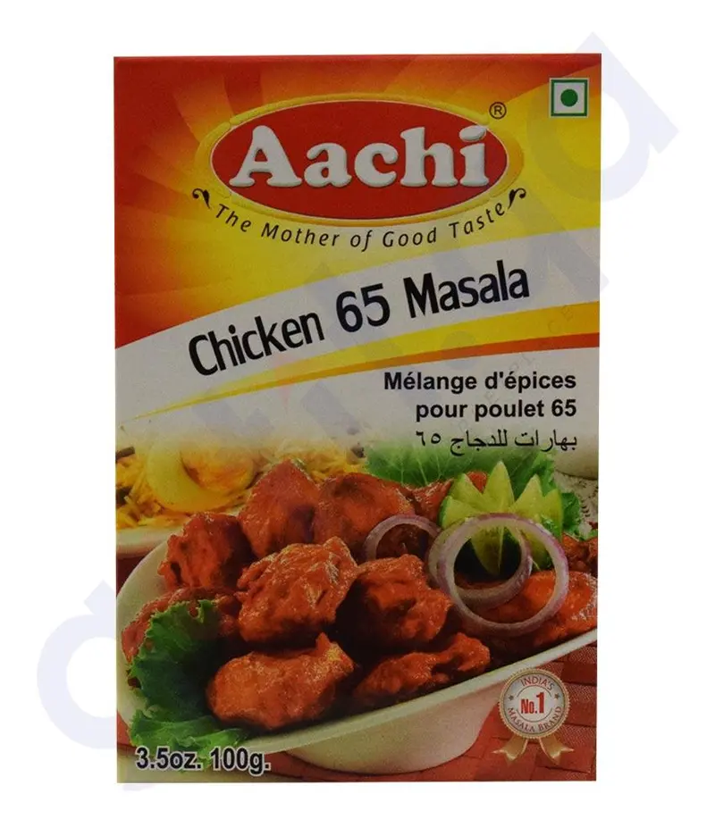 Aachi Chicken 65 Masala – Fiery, Flavorful Coating Mix For Crispy Bites (100G) 1