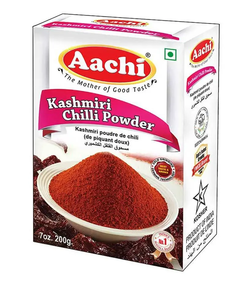Aachi Kashmiri Chilli Powder – Vibrant Red, Mildly Pungent Ground Chilli (200G) 1