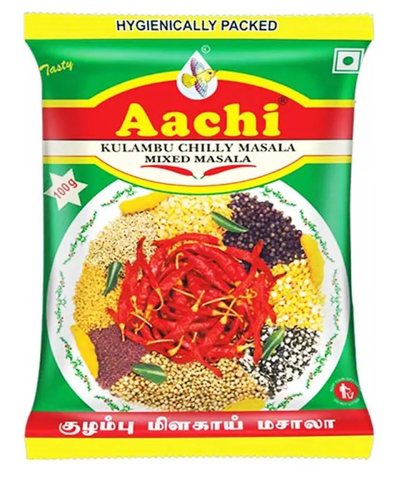 Aachi Kulambu Spice Blend With Chili & Mixed Masala – 100G 1