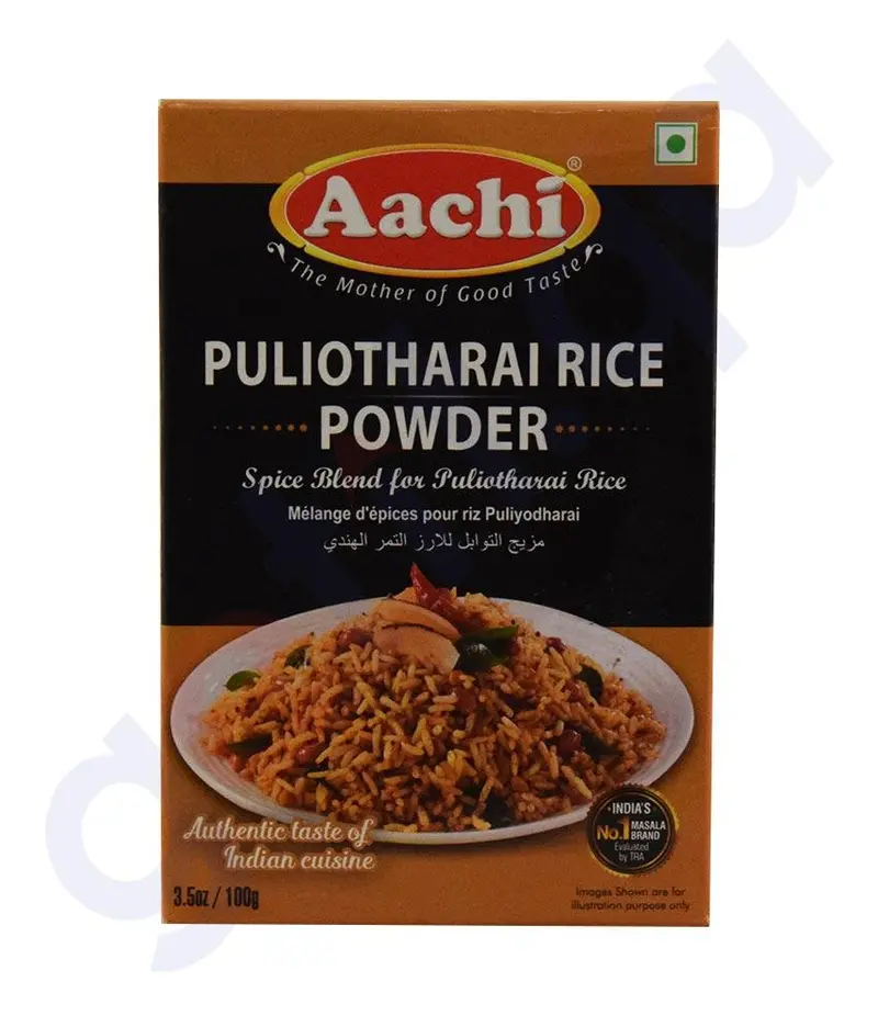 Aachi Tamarind Rice (Puli Otharai) Seasoning Mix – 100G 1
