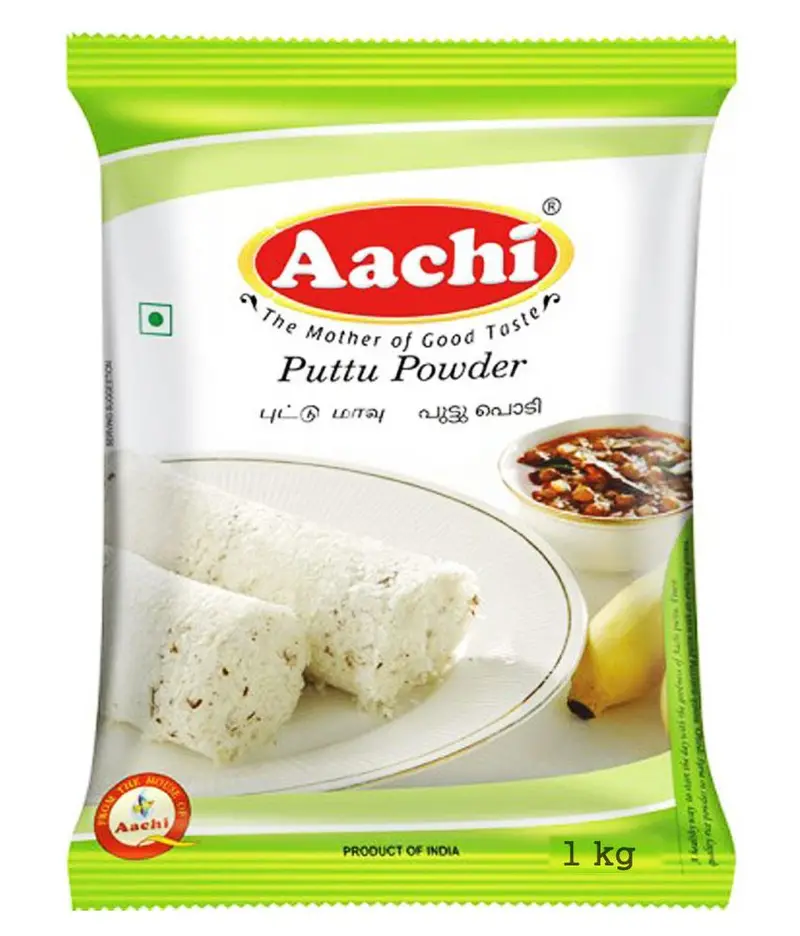 Aachi White Puttu Flour – Fine Rice-Based Steamed Cylindrical Breakfast Mix (1Kg) 1