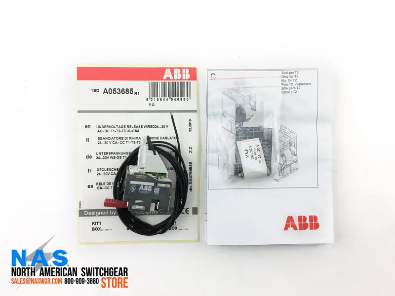 Abb 1Sda053685R1 Wired Undervoltage Trip Release 1