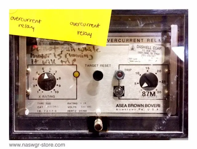 Abb (Asea Brown Boveri) 468T3465 Overcurrent Relay – 50D Class, 0.2A Pickup, 120Vac 1