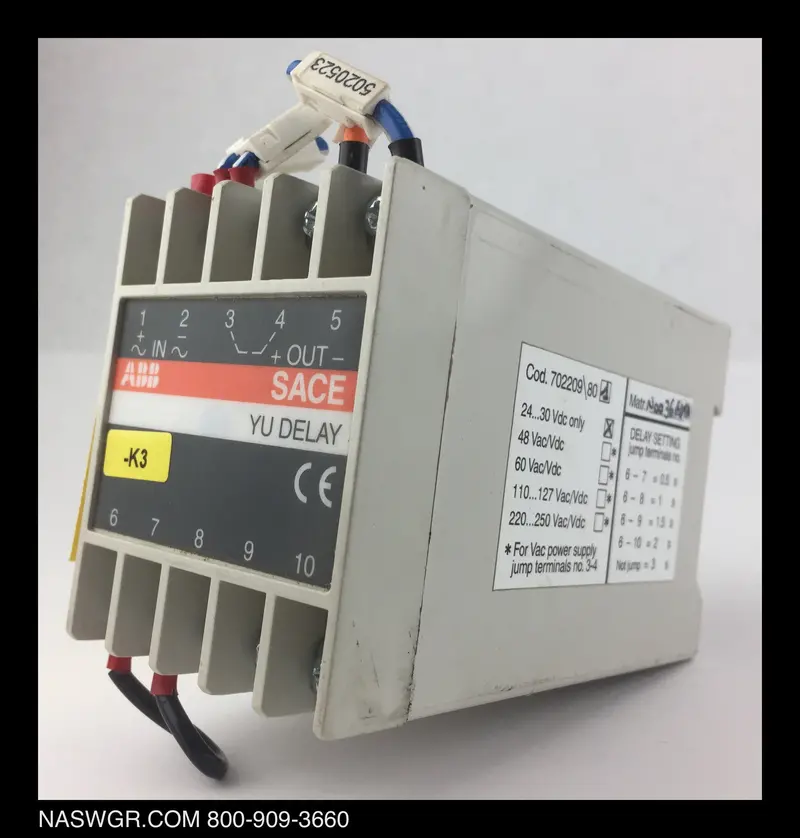 Abb Yu-Delay Time-Delay Auxiliary Relay 1