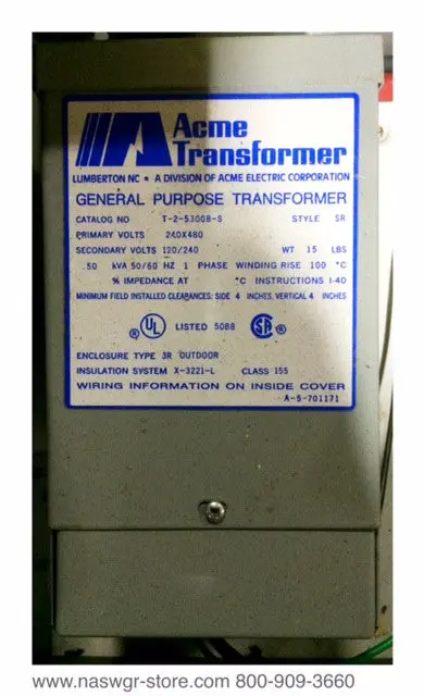 Acme T-2-53008-S General-Purpose Distribution Transformer 1