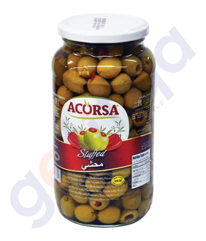 Acorso Stuffed Green Olives – 470G Jar 1