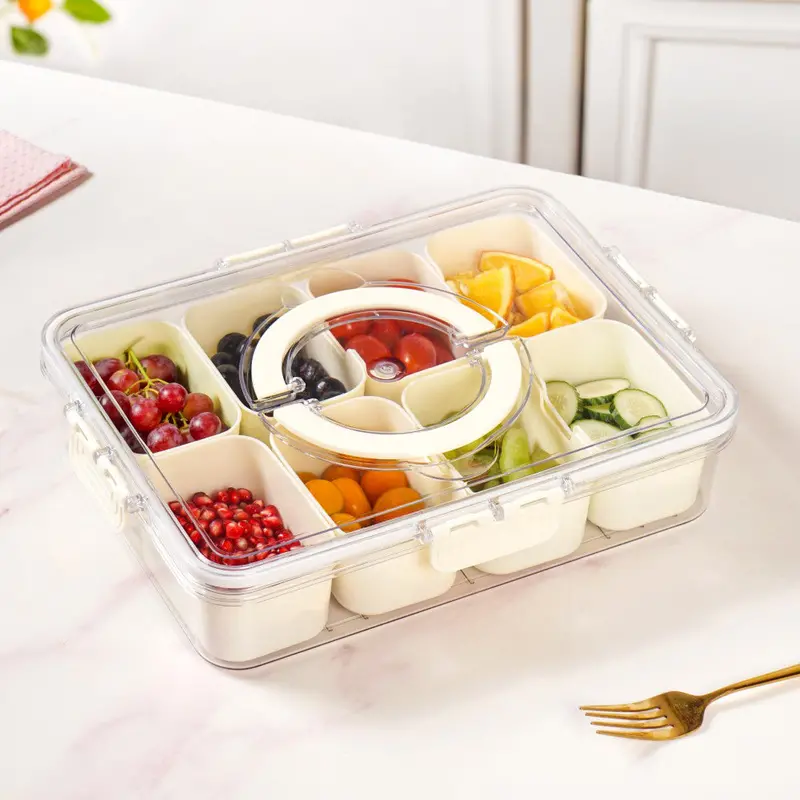Airtight Refrigerator Storage Box With 8 Divided Compartments 1
