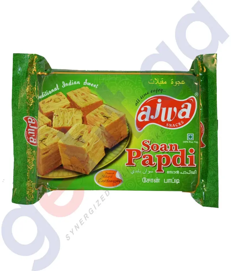 Ajwa Soan Papdi – Classic Indian Sweets, 250G Box 1