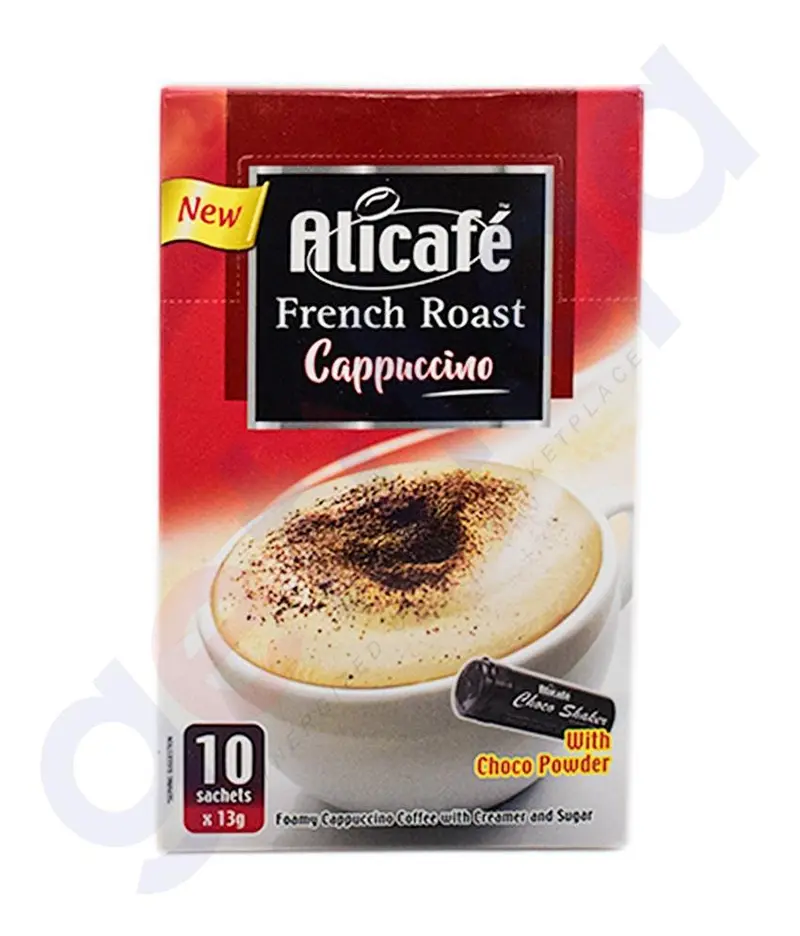 Alicafe French Roast Cappuccino – 10×13G Embossed Sachets 1