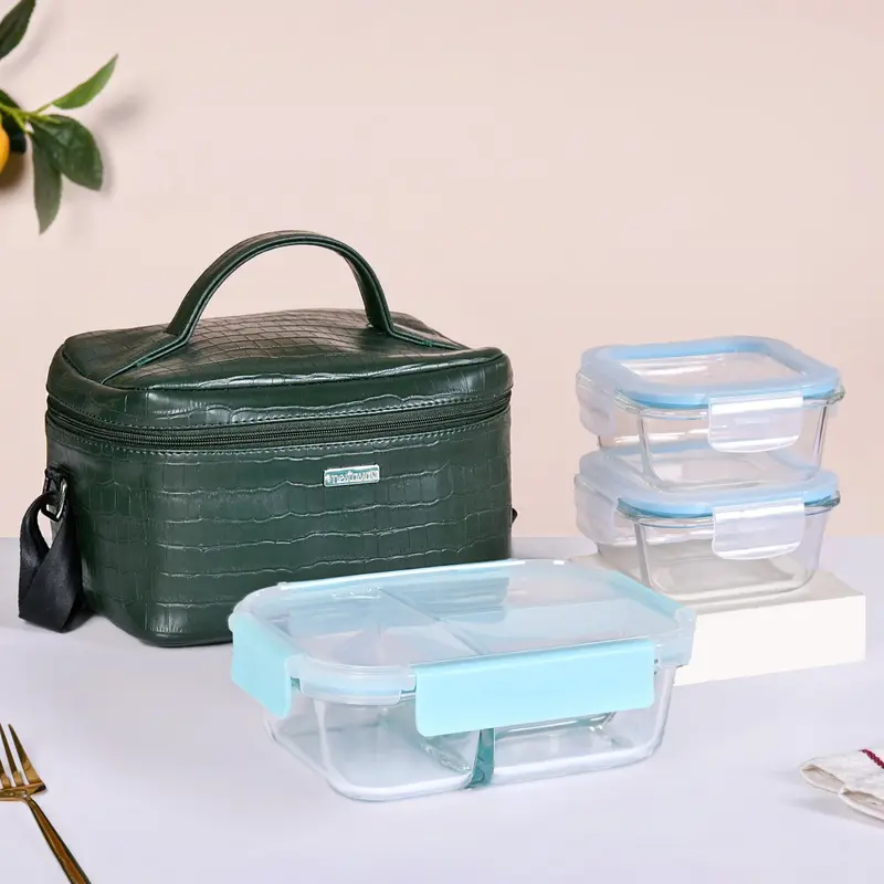 All-In-One Insulated Lunch Kit – 4-Piece Set (2X300Ml + 1X1000Ml) 1