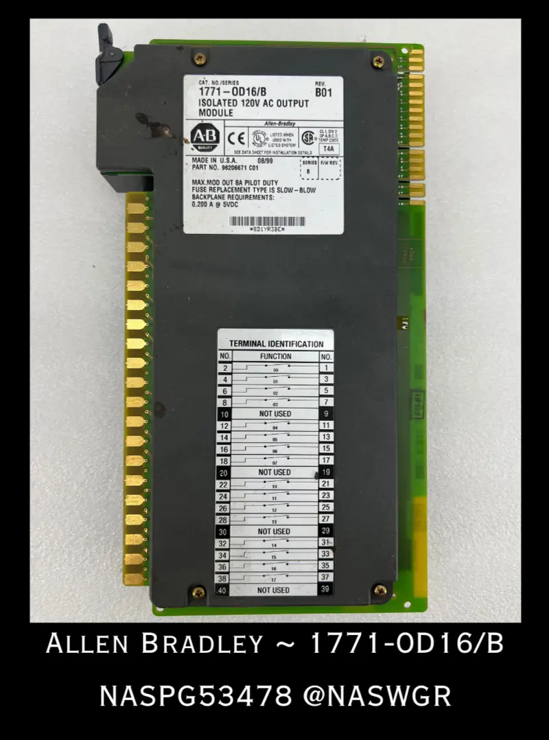 Allen-Bradley 1771-Od16/B Isolated 120V Ac Output Module 1