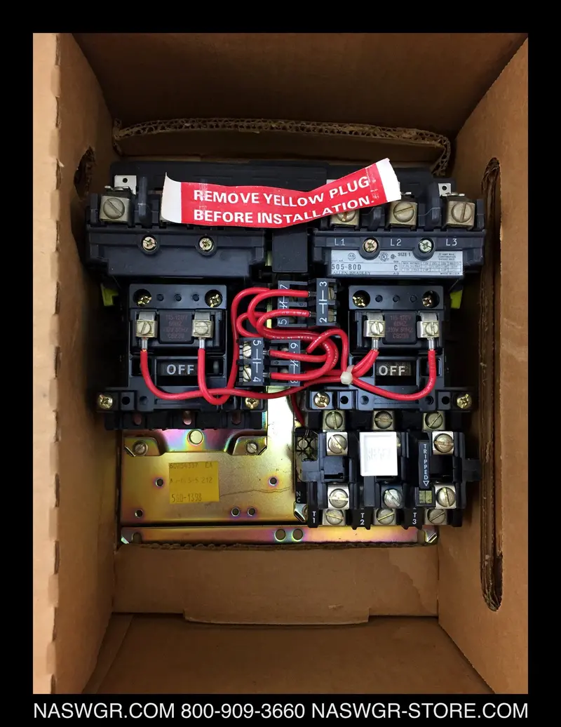 Allen-Bradley 505-B0D Reversing Magnetic Starter — 27A, 120Vac Coil, Nema 1 1