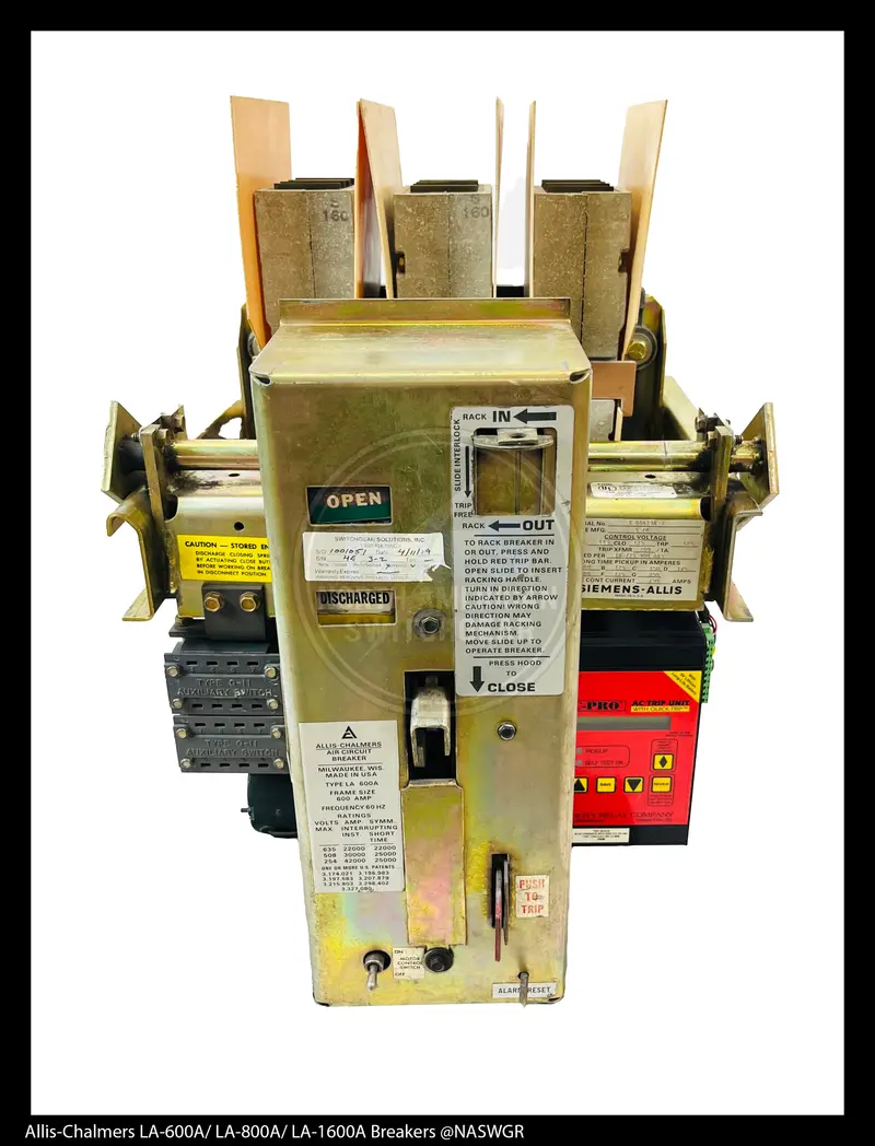 Allis-Chalmers La-600A Motor-Operated Air Circuit Breaker – Low-Voltage Distribution 1