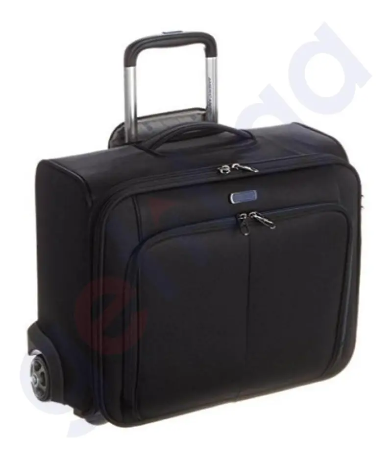 American Tourister Merit Rolling Tote Bag – Sleek Black Design 1
