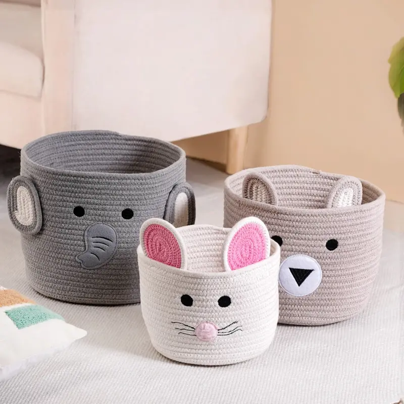 Animal-Themed Storage Baskets – 3-Piece Set 1