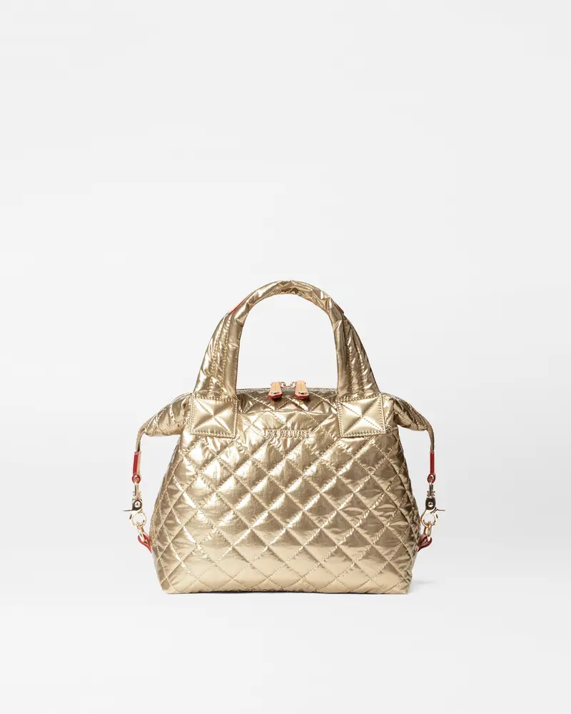 Antique Gold Metallic Mini Sutton Deluxe Bag 1
