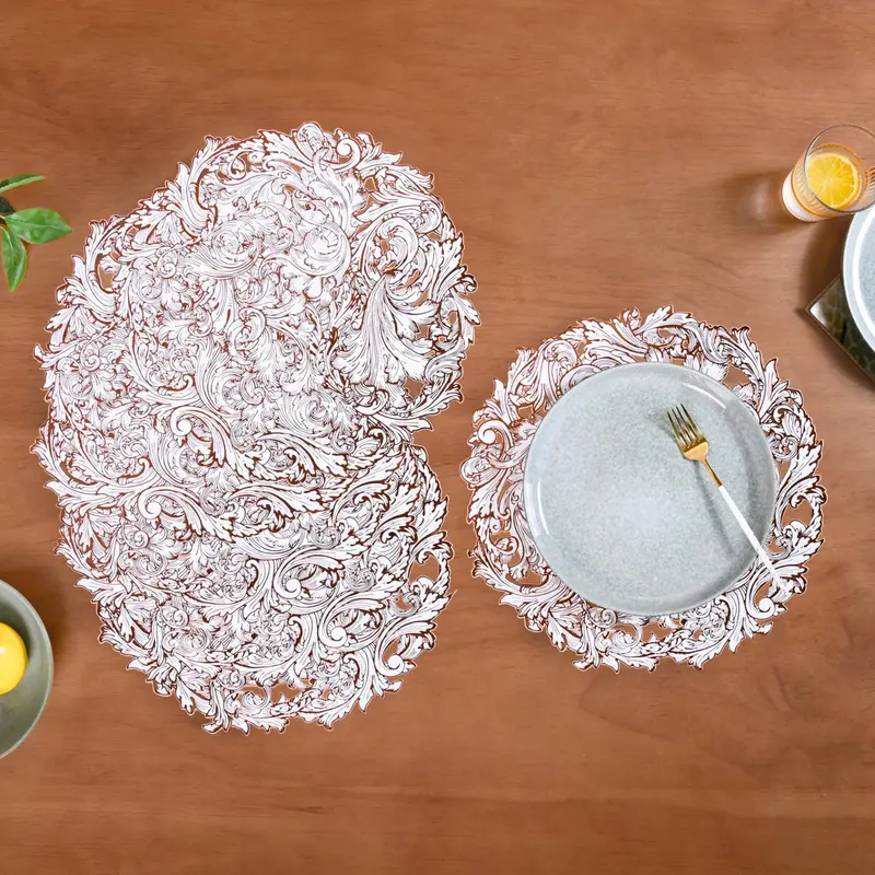 Auburn Round Placemats – Elegant Set Of 6 1
