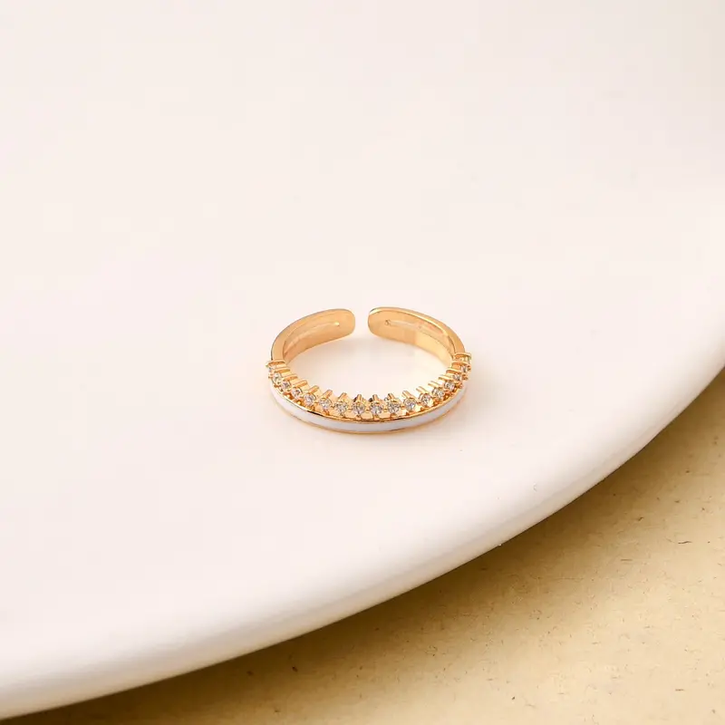 Aurora Blush Gold Minimalist Ring 1