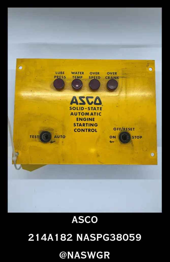 Automatic Switch Company 214A182 Engine Start Control System 1