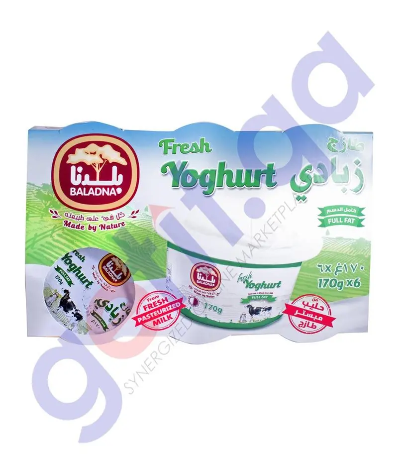 Baladna Creamy Full-Fat Yogurt – 6-Pack (170G Each) 1