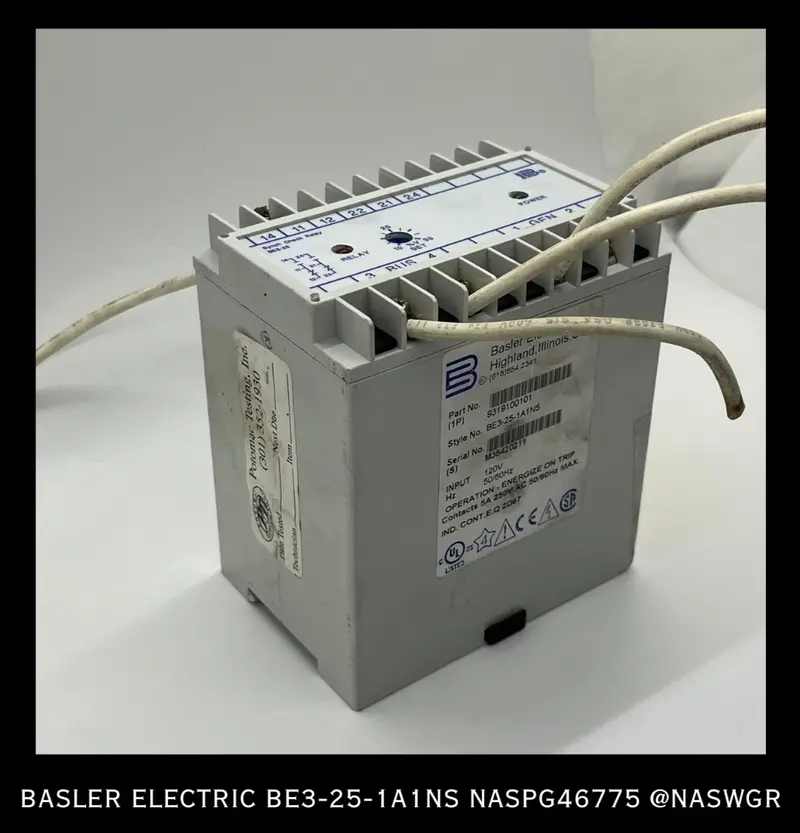Basler Be3-25-1A1N5 Sync-Check Relay (120Vac) 1