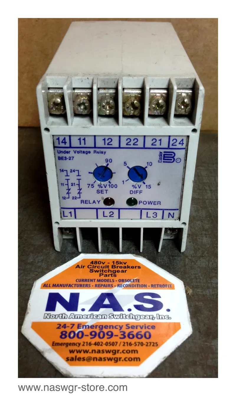 Basler Be3-27-1A1N2 Under-Voltage Relay – 120V L-N, 50/60 Hz, Model 9319200100 1