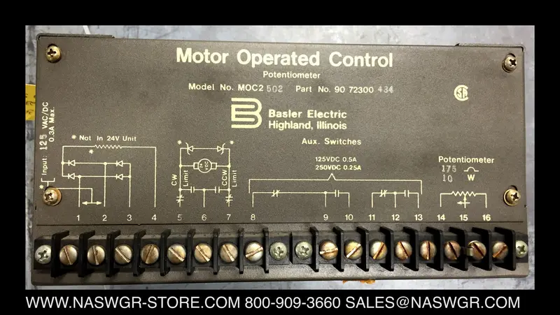 Basler Moc2 502 Motor-Operated Control Potentiometer (9072300-434) 1