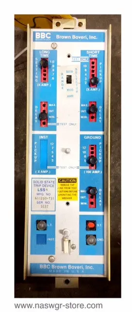 Bbc Brown Boveri 611250-T31 Lss4 Solid-State Trip Unit – Lsg Functions, Missing Cover 1