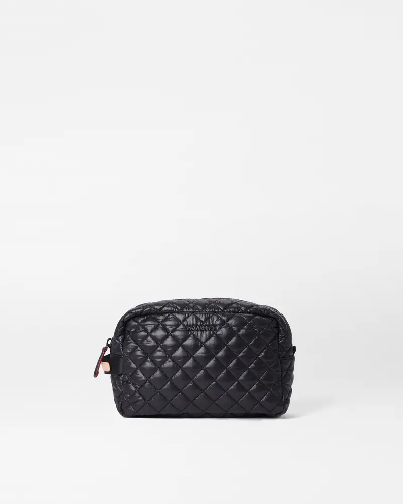 Black Metro Cosmetic Pouch For Makeup Storage 1