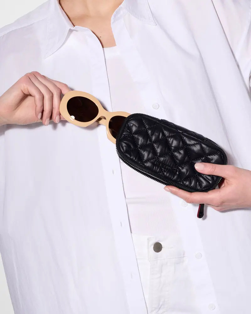 Black Metro Sunglasses Case – Slim Protective Organizer 1