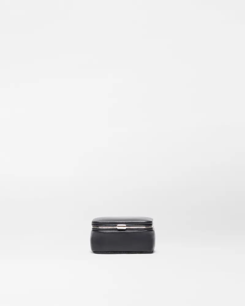 Black Quilted Leather Retro Frame Mini Case 1