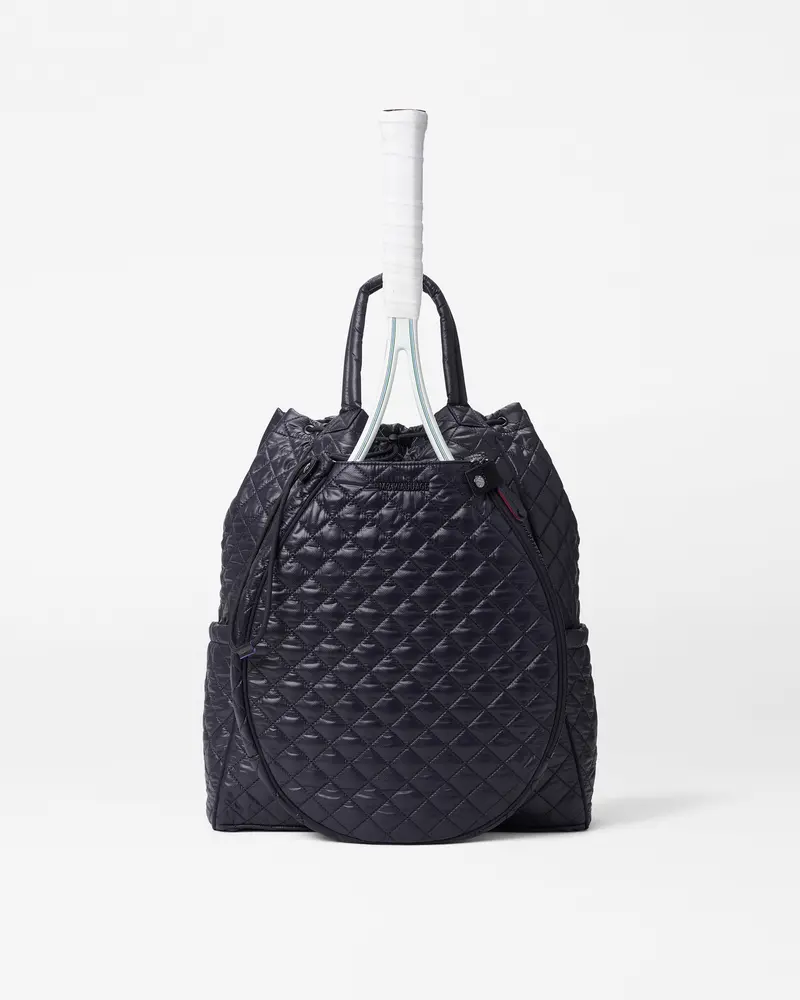 Black Tennis-Themed Convertible Backpack For Doubles Play 1