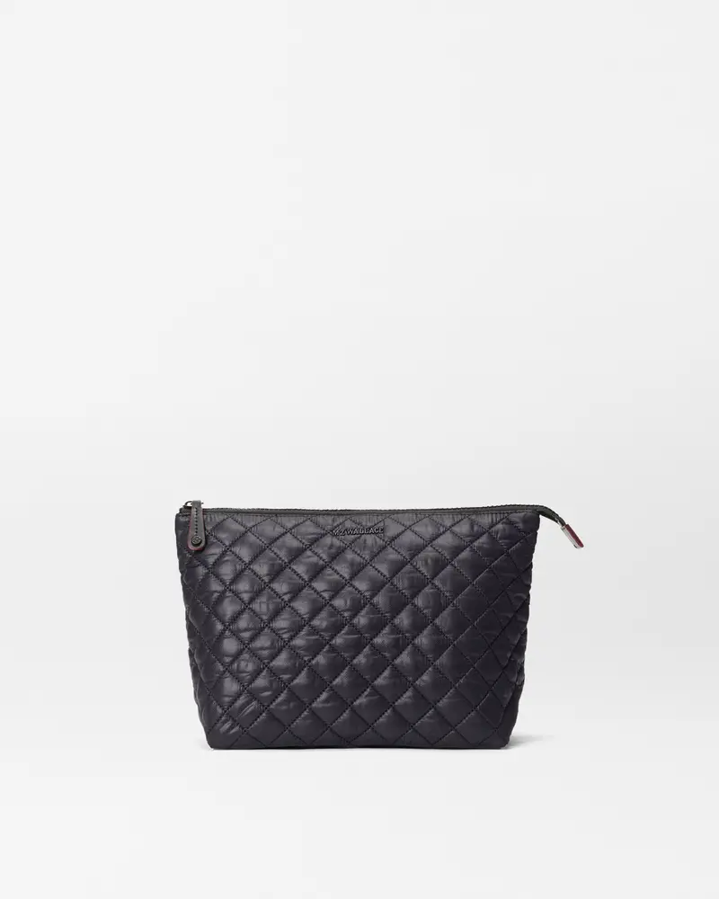 Black Zoey Oversized Zip Pouch – Versatile Utility Bag 1