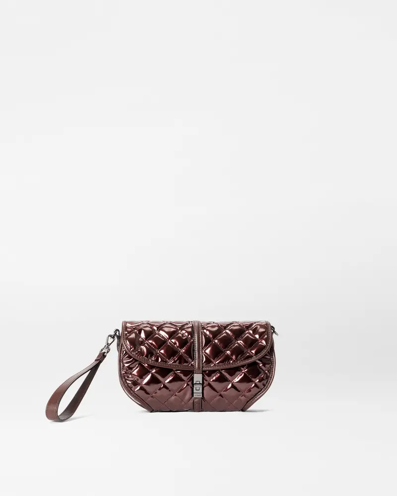 Bordeaux Lacquer Convertible Astor Clutch 1