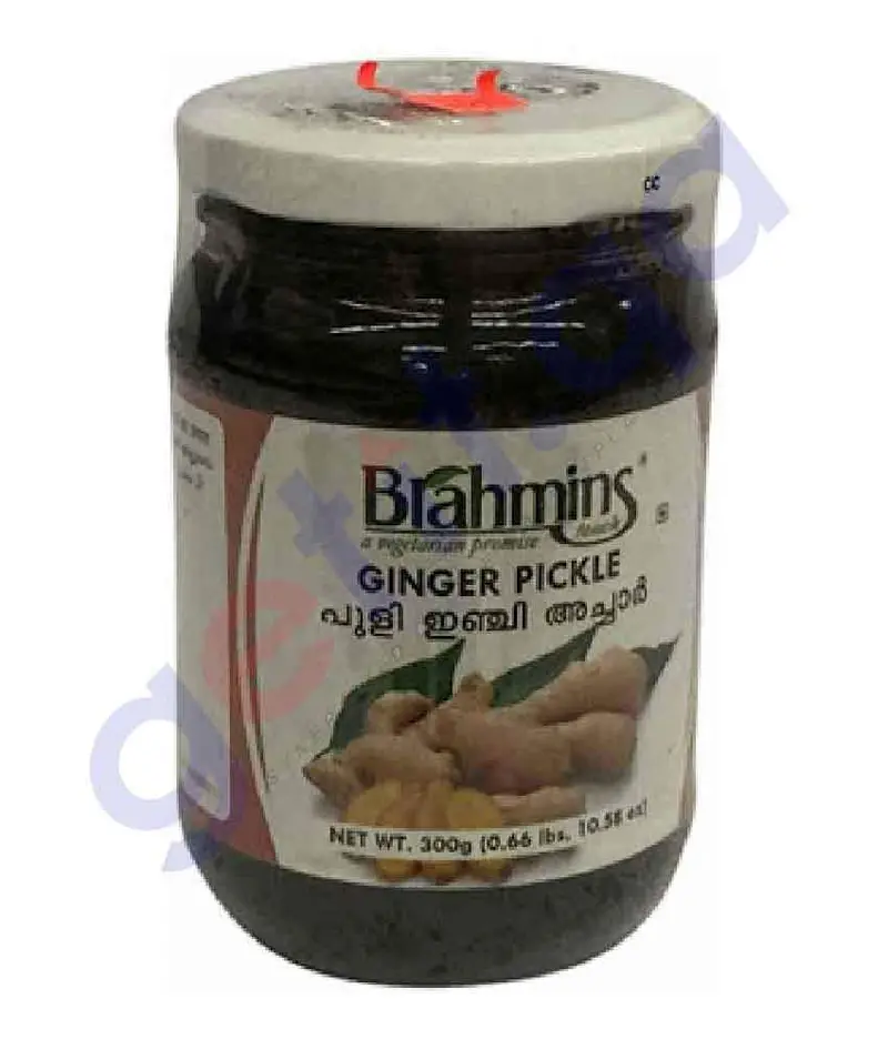 Brahmins Spicy Ginger Pickle In Glass Bottle 1