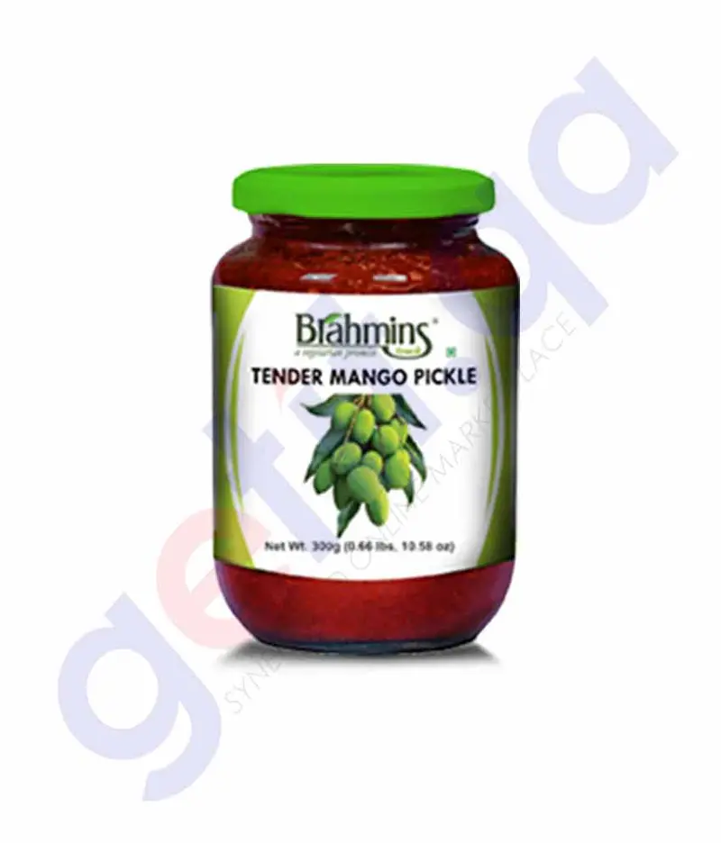 Brahmins Tender Mango Pickle – 300G Bottle, Crunchy & Aromatic 1