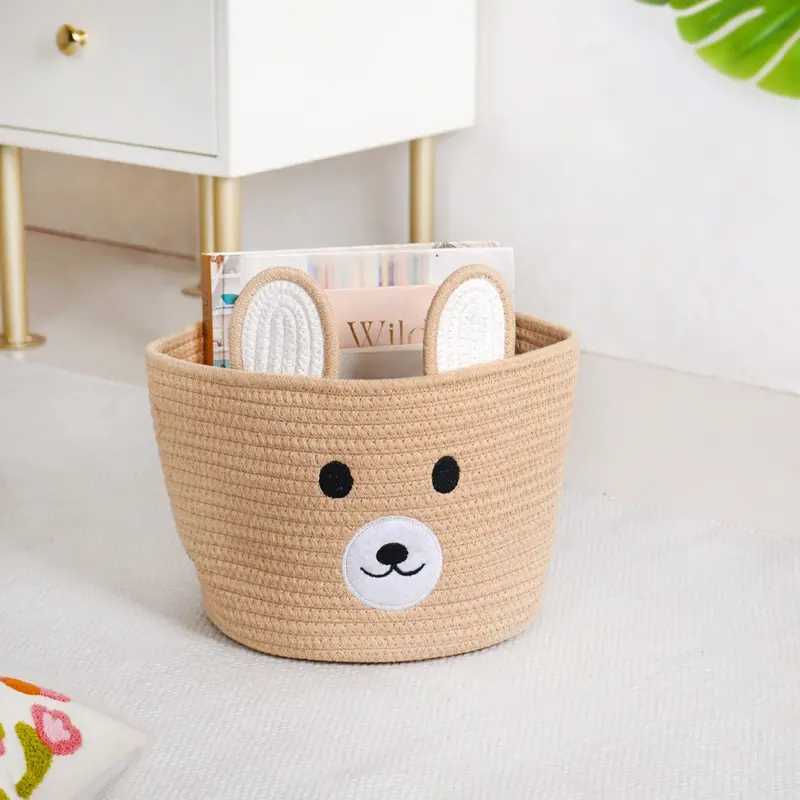 Brown Bear-Themed Kids’ Storage Basket – 19 Cm Soft Toy Basket 1