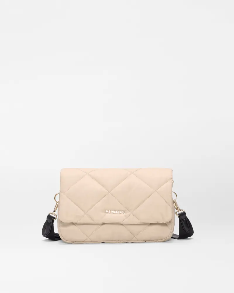 Buff-And-Black Madison Flap Crossbody – Refined Front-Flap Design 1