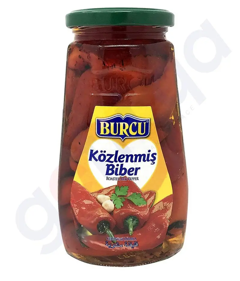 Burcu Roasted Red Bell Pepper Strips – 560G Jar 1