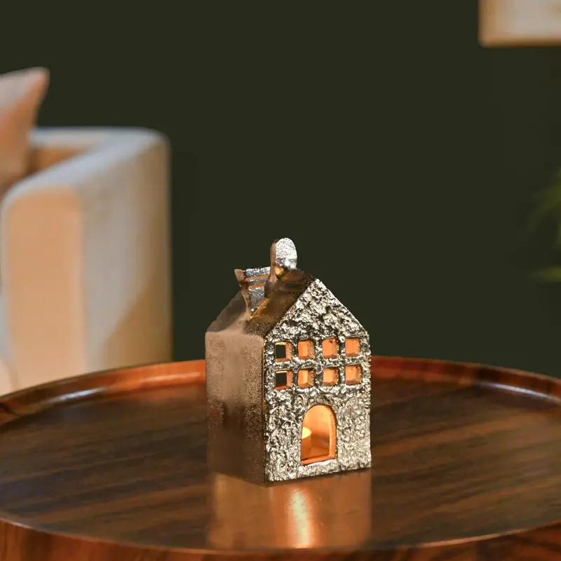 Casa Glow Silver Tealight Candle Holder 1