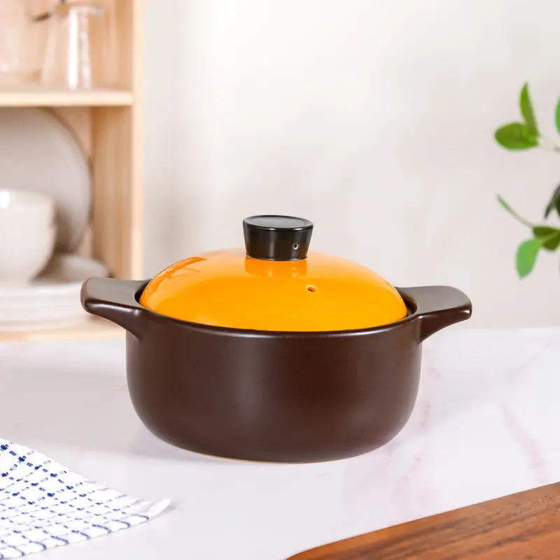 Clementine Japanese-Inspired Ceramic Pot – 2.2L Rustic Table-To-Stove Dish 1
