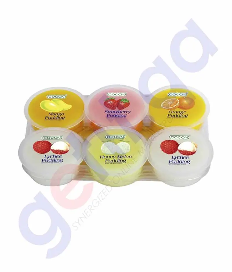 Cocon Assorted Pudding Cups – 6 X 80G Shelf-Stable Dessert 1