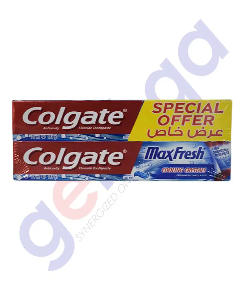 Colgate Max Fresh Cool Mint Toothpaste – 2 × 75 Ml Bundle 1