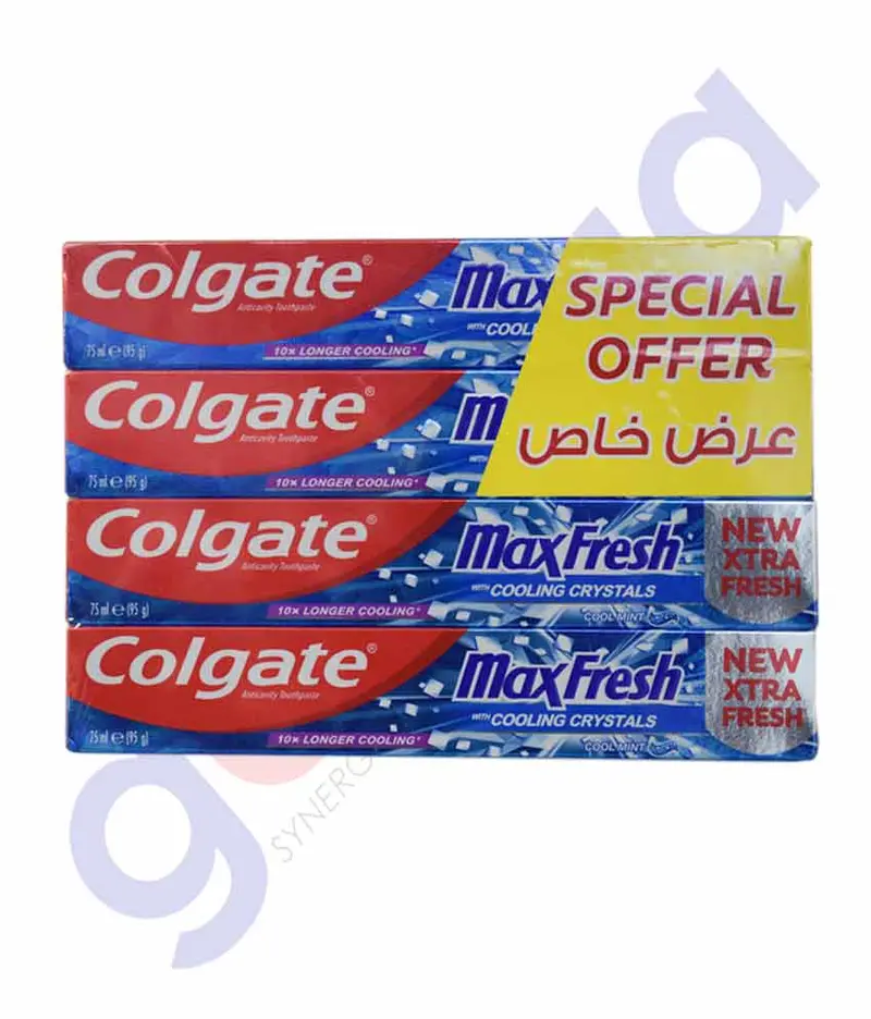 Colgate Max Fresh Cool Mint Toothpaste – 4-Pack (75Ml Each) 1